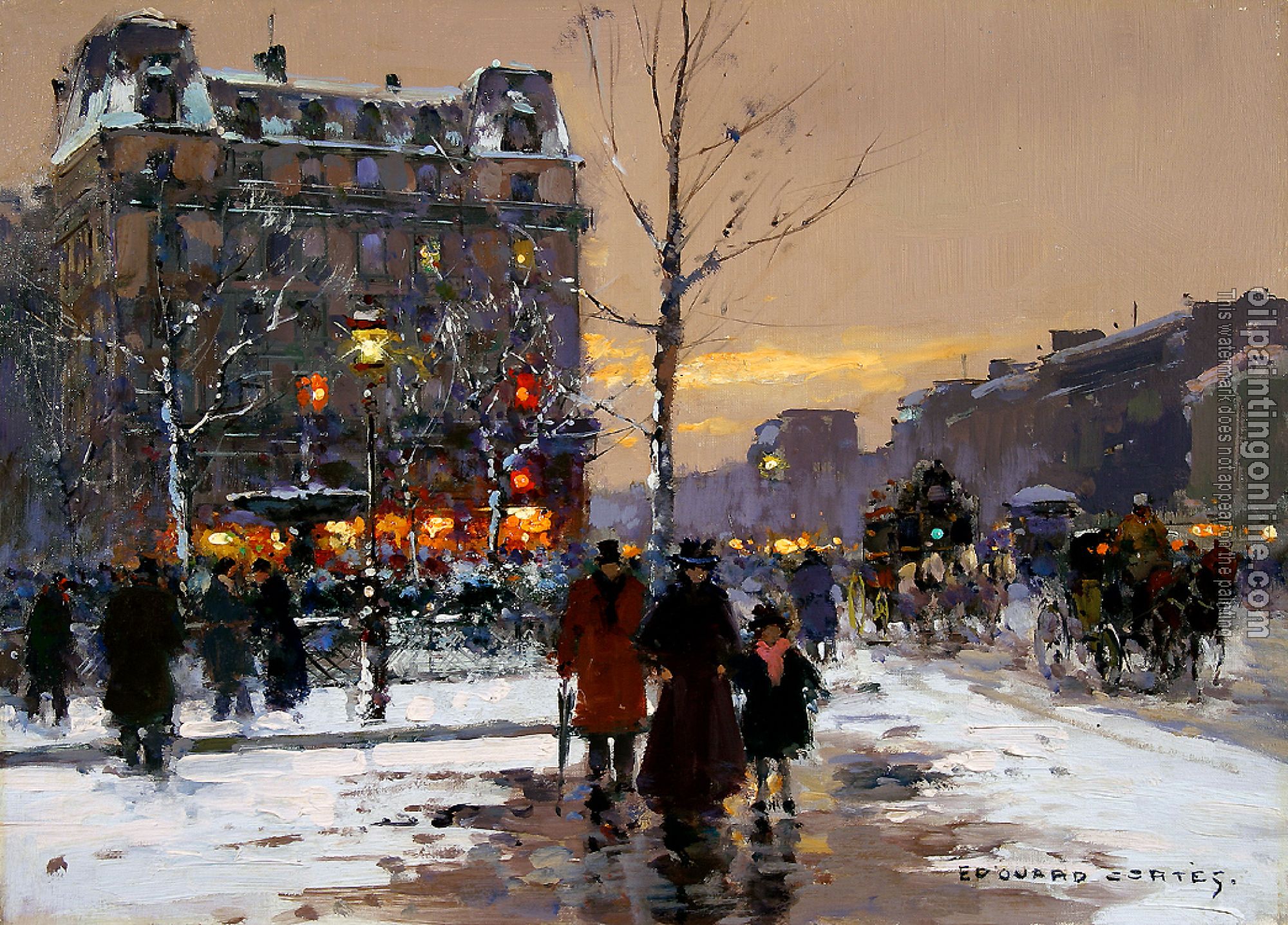 Edouard Cortes - Place Pigalle, Winter